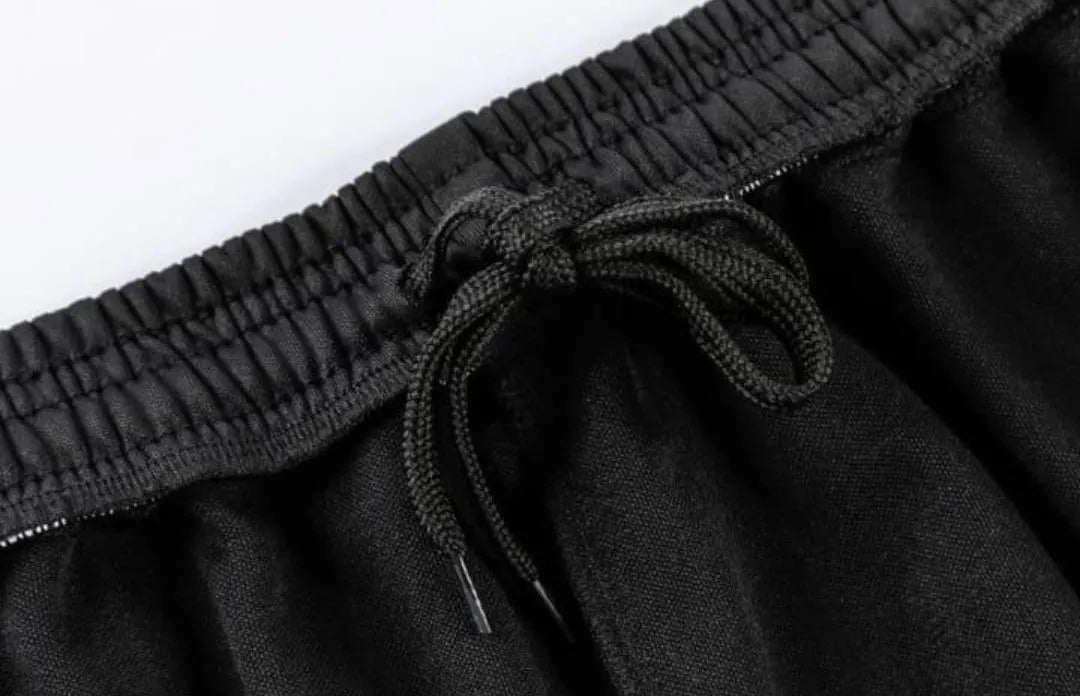 Black Printed Micro Interlock Tracksuit For Men