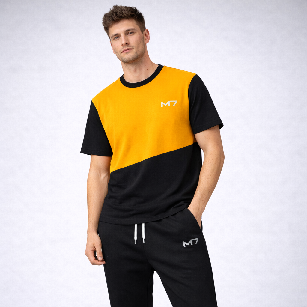 Men Black Printed Tracksuit For Men